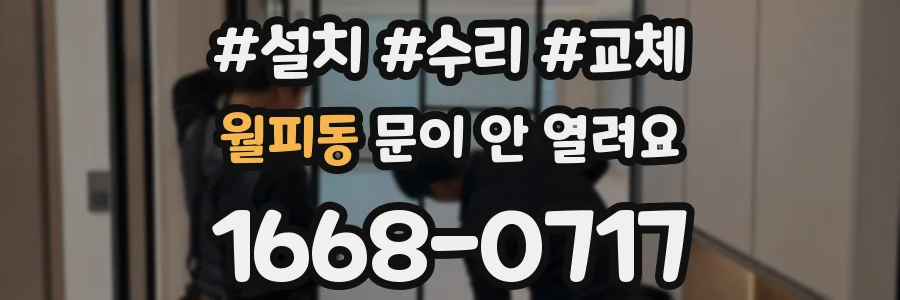 월피동 문이 안 열려요