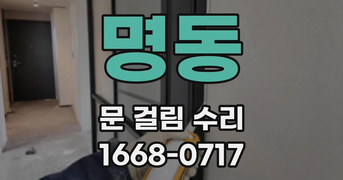 명동 문 걸림 수리