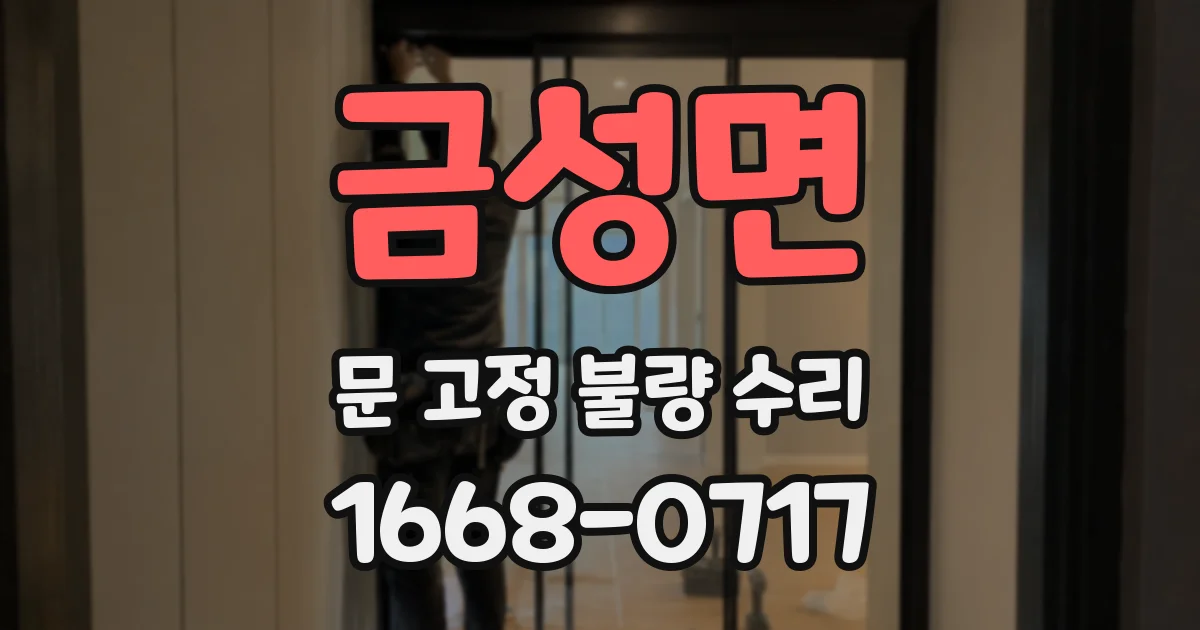 금성면 문 고정 불량 수리