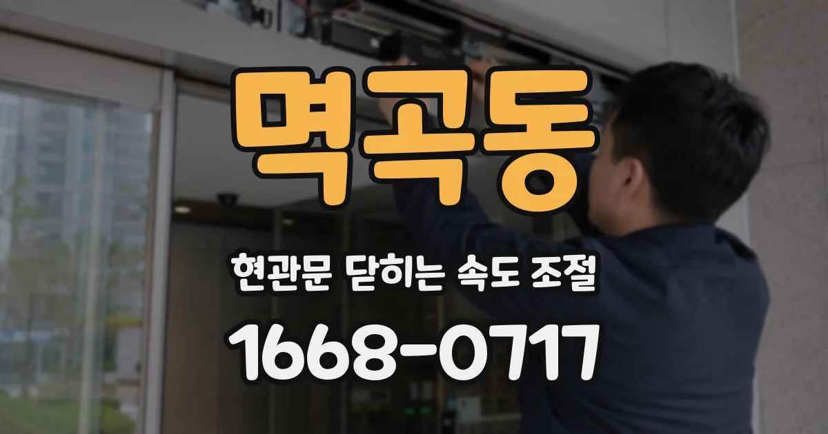 멱곡동 현관문 닫히는 속도 조절