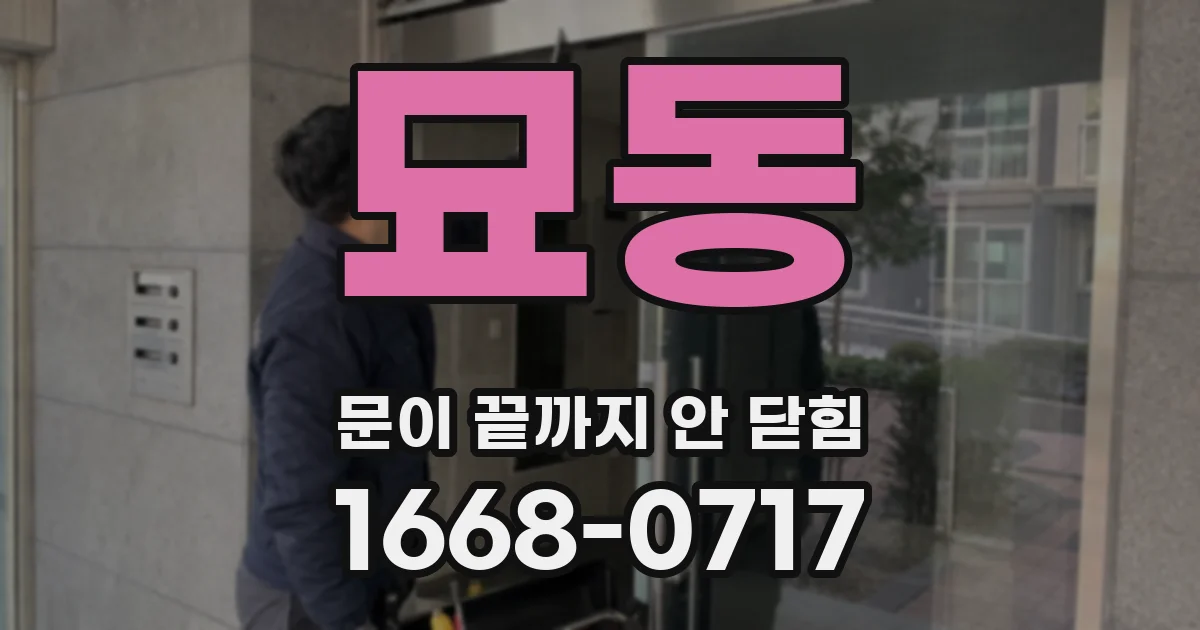 묘동 문이 끝까지 안 닫힘