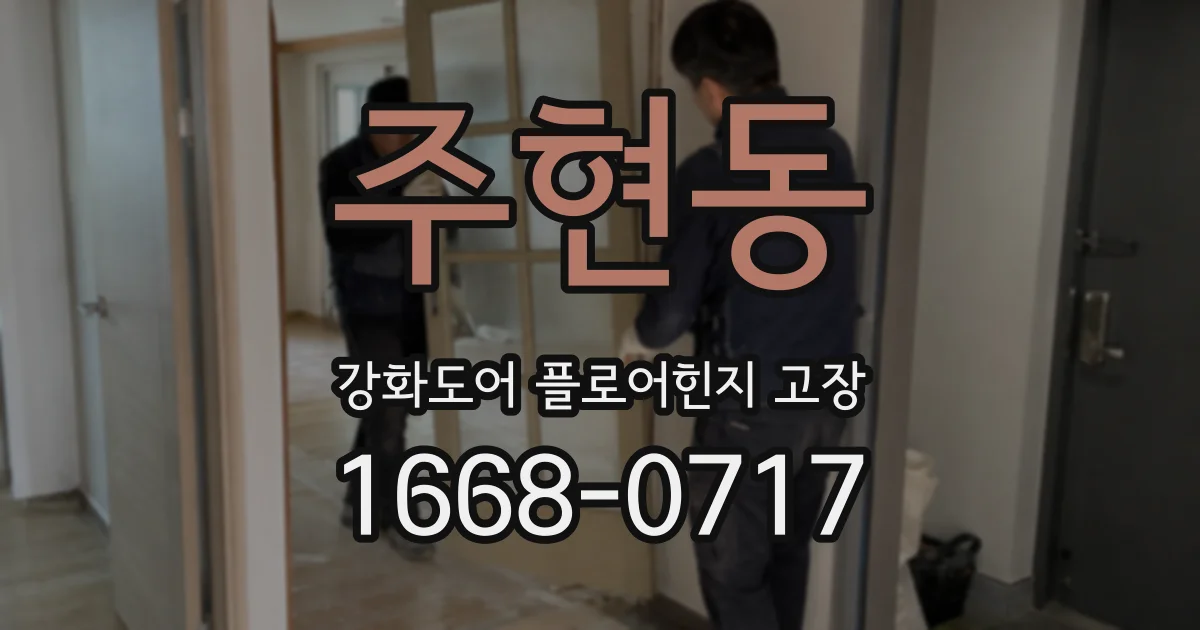 주현동 강화도어 플로어힌지 고장