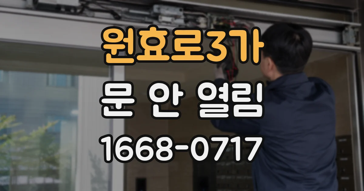 원효로3가 문 안 열림