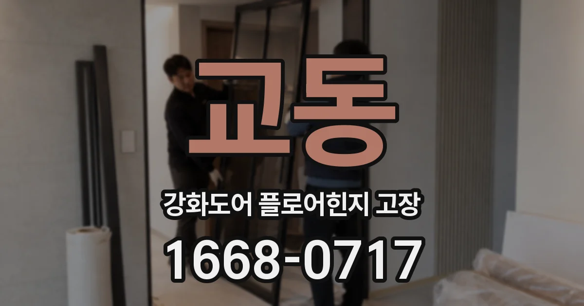 교동 강화도어 플로어힌지 고장