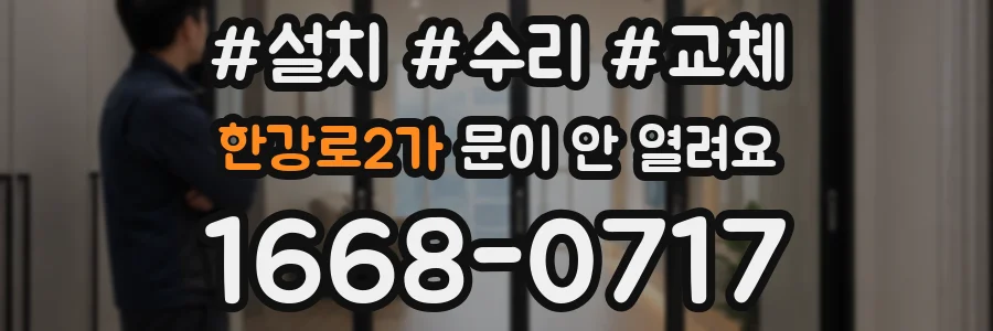 한강로2가 문이 안 열려요