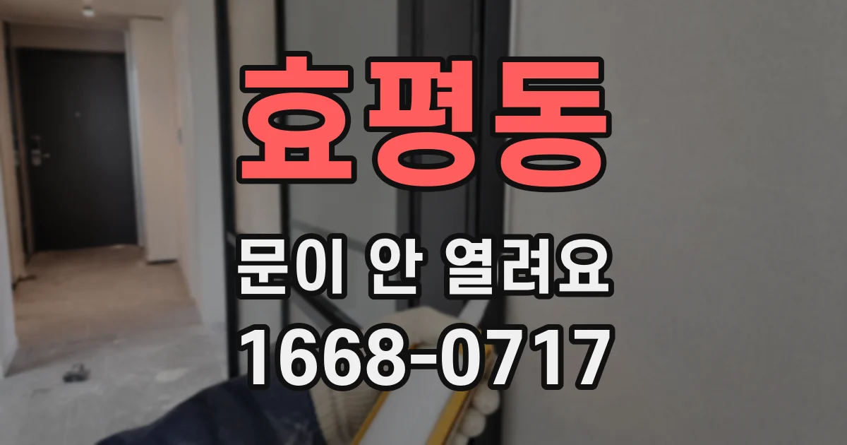 효평동 문이 안 열려요