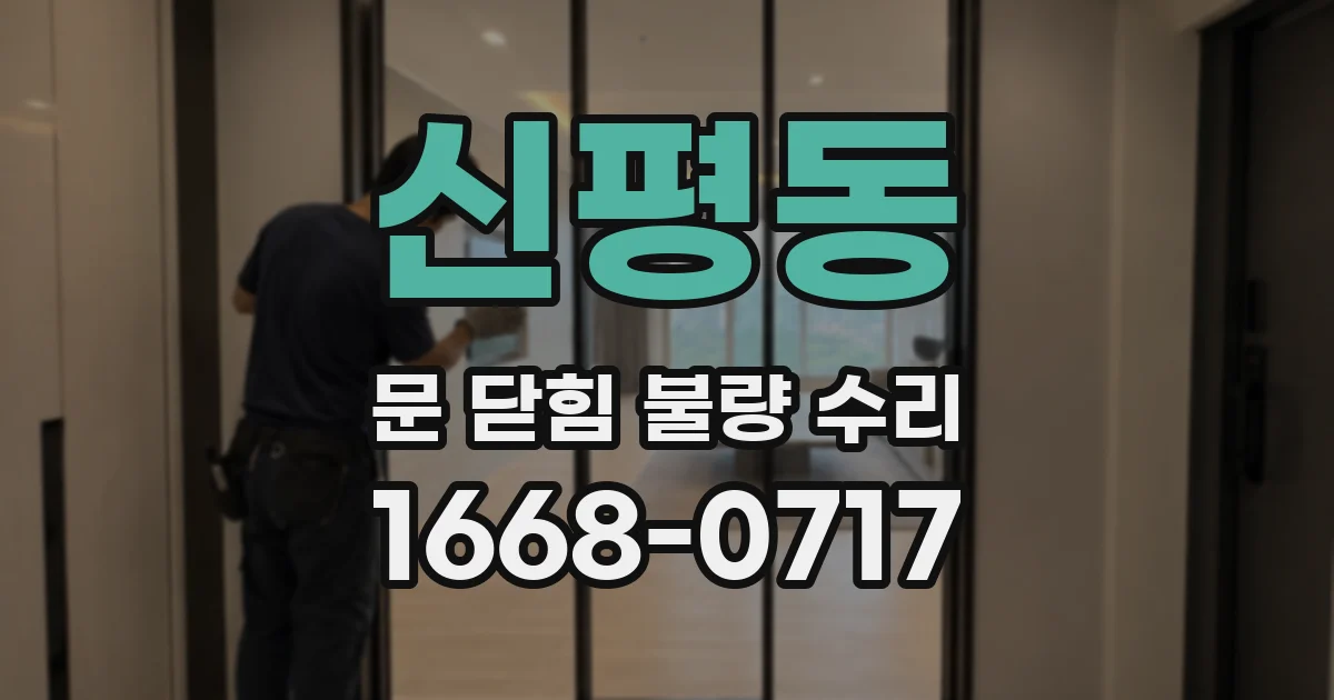 신평동 문 닫힘 불량 수리