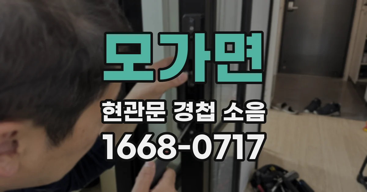 모가면 현관문 경첩 소음