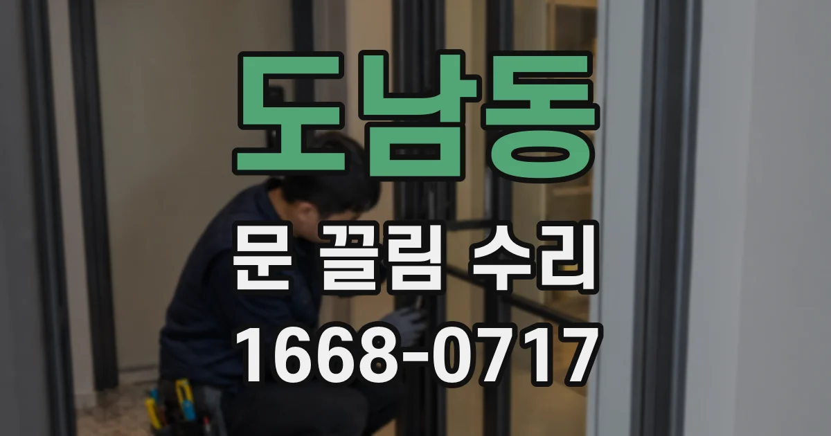 도남동 문 끌림 수리