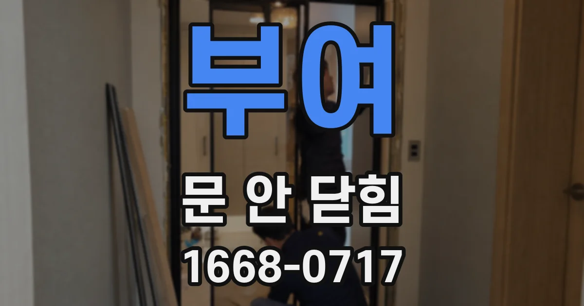 부여 문 안 닫힘