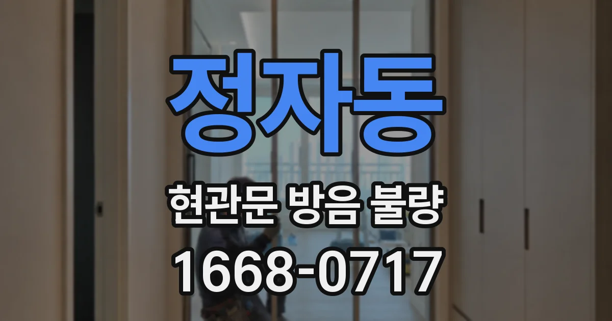 정자동 현관문 방음 불량