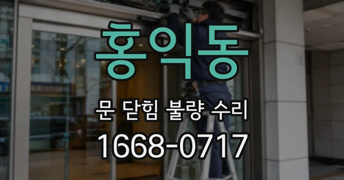 홍익동 문 닫힘 불량 수리