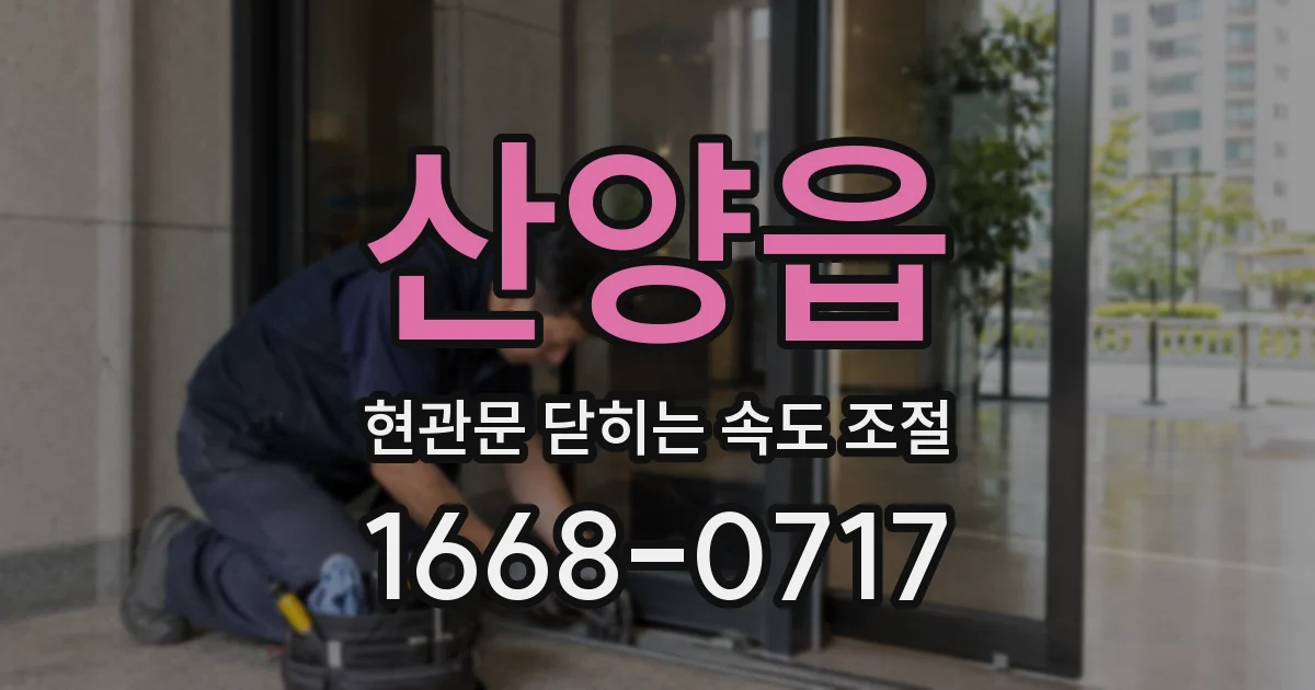 산양읍 현관문 닫히는 속도 조절