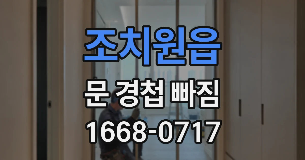조치원읍 문 경첩 빠짐