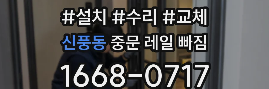 신풍동 중문 레일 빠짐