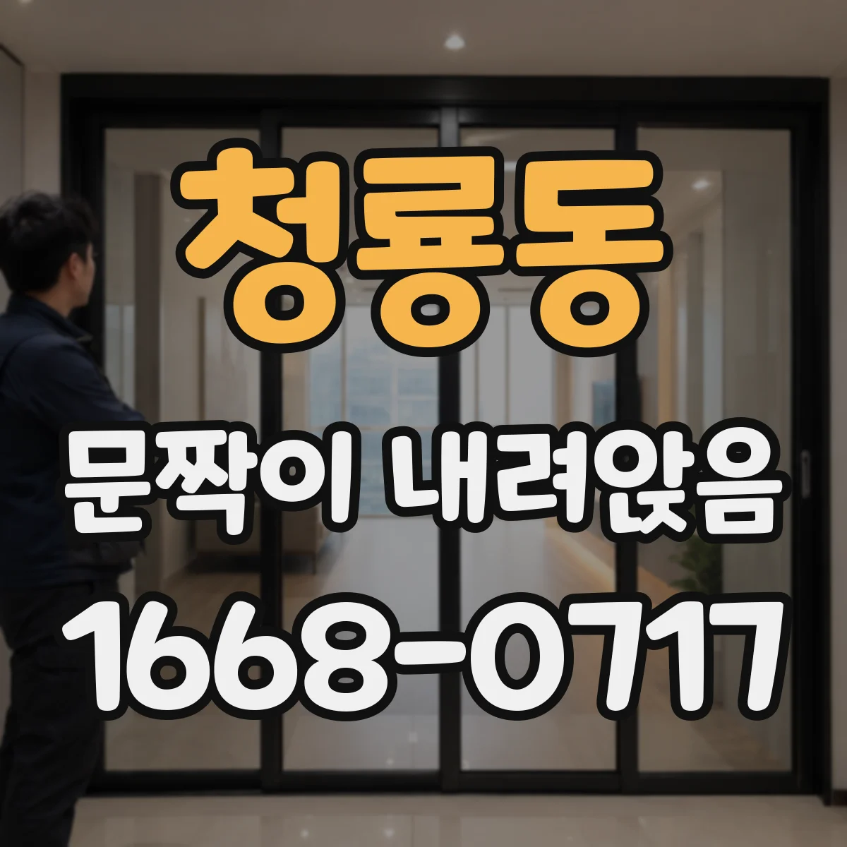 청룡동 문짝이 내려앉음