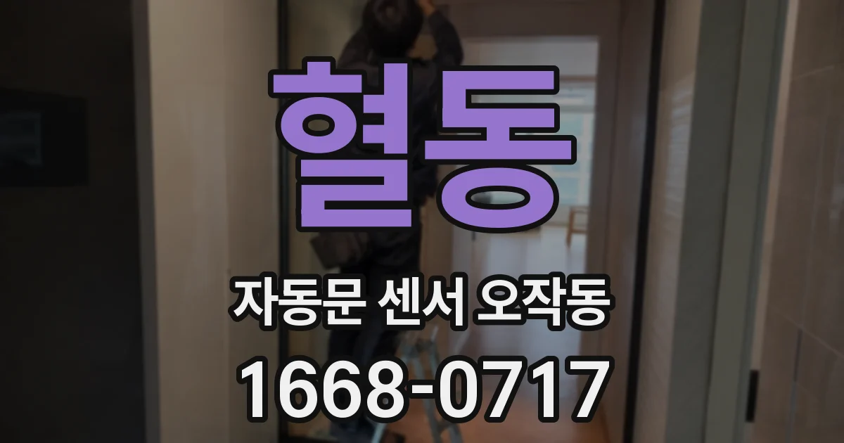 혈동 자동문 센서 오작동