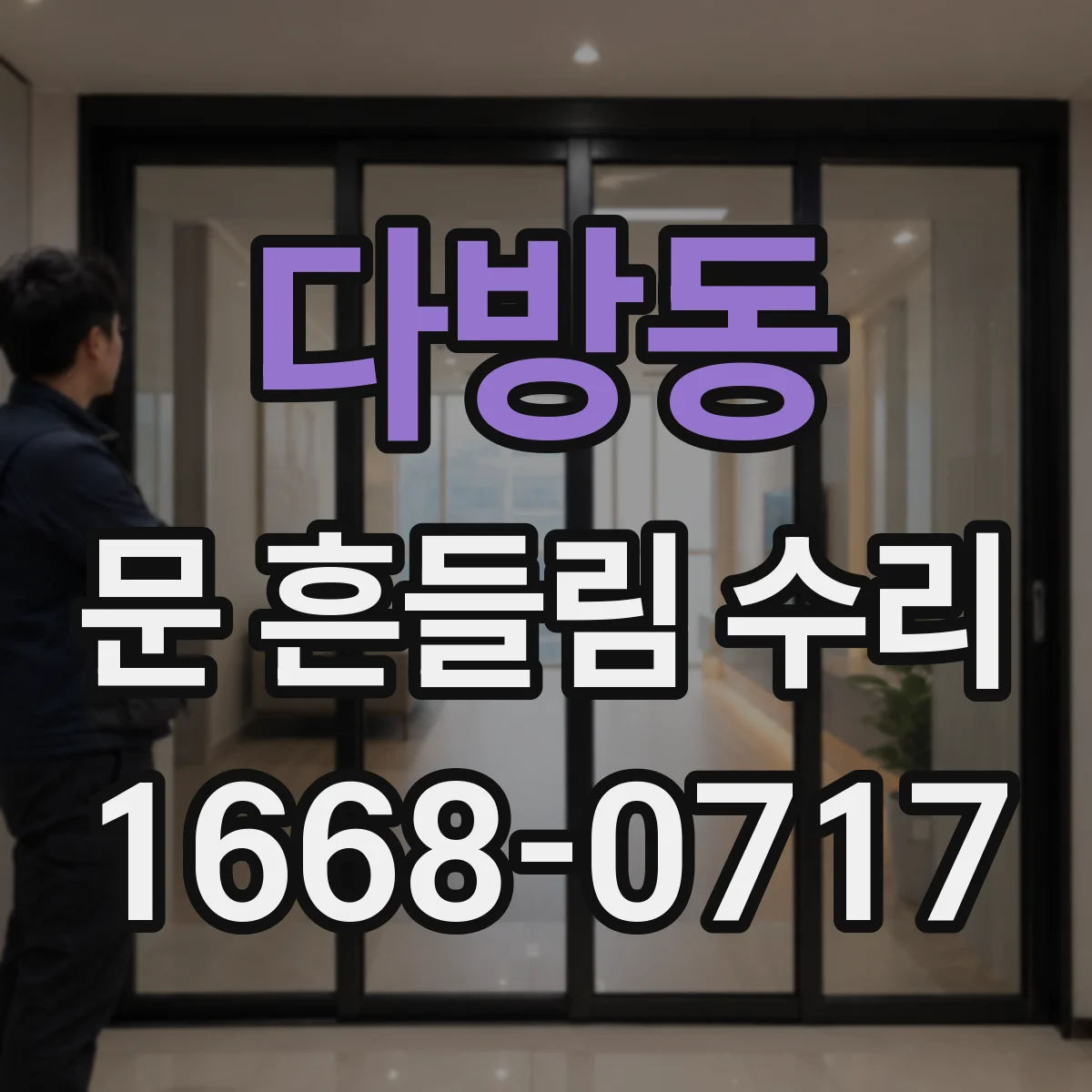 다방동 문 흔들림 수리