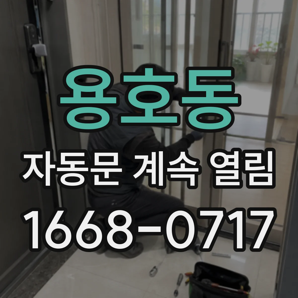 용호동 자동문 계속 열림