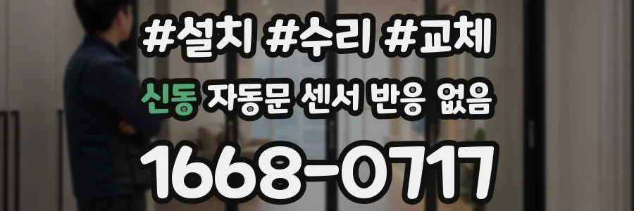 신동 자동문 센서 반응 없음