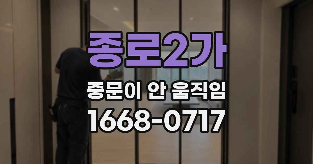 종로2가 중문이 안 움직임