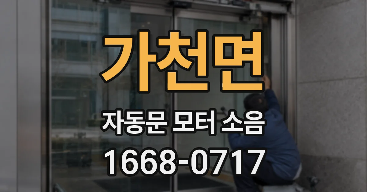 가천면 자동문 모터 소음
