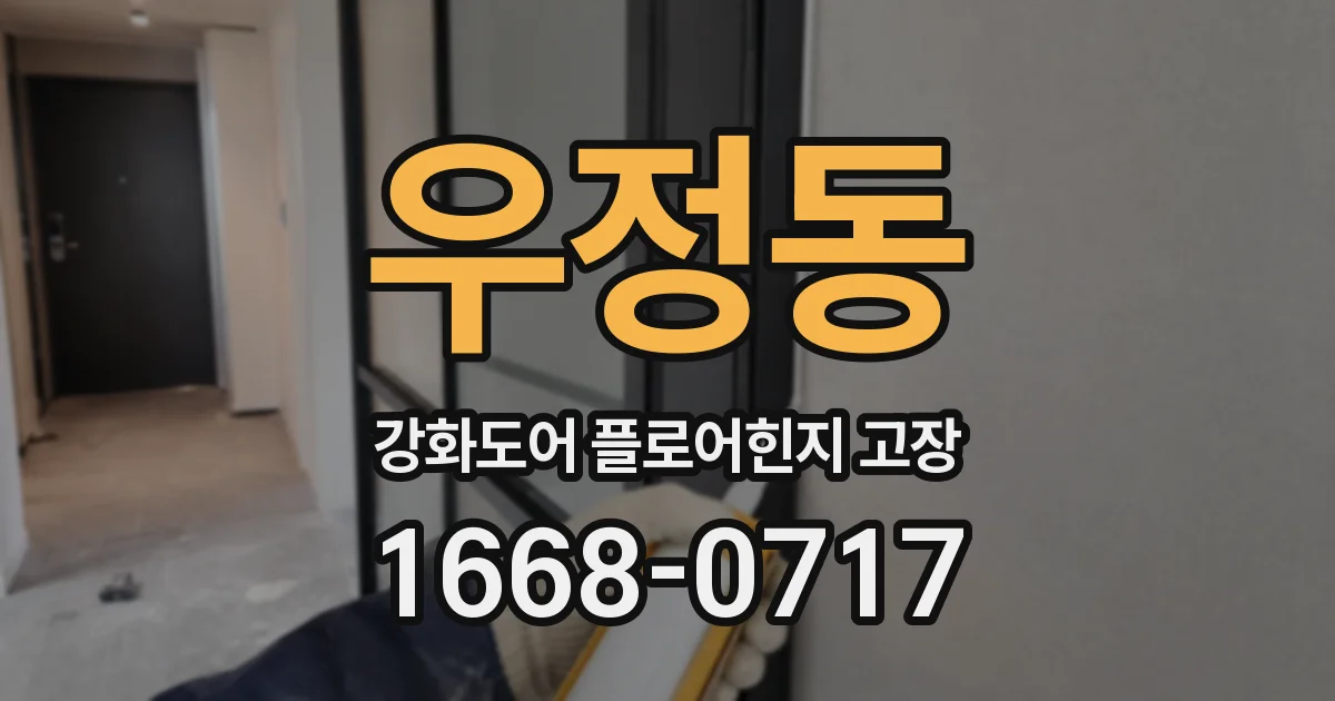 우정동 강화도어 플로어힌지 고장