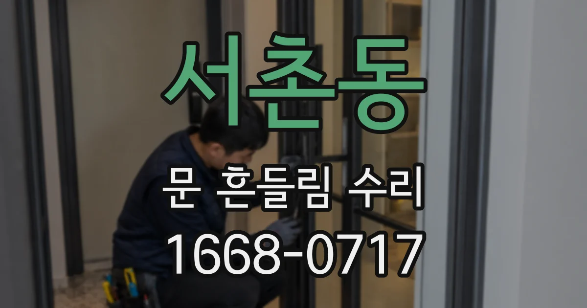 서촌동 문 흔들림 수리