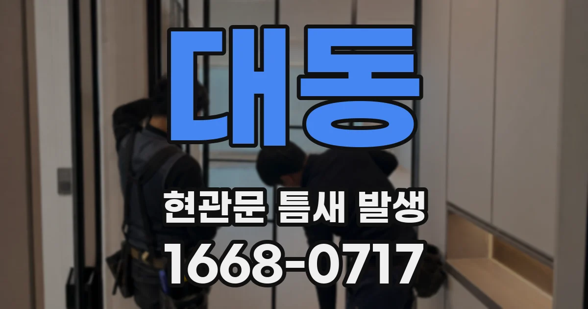 대동 현관문 틈새 발생
