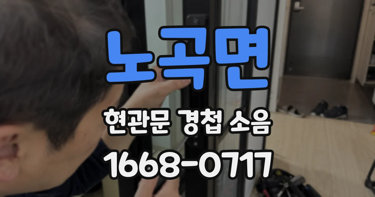 노곡면 현관문 경첩 소음