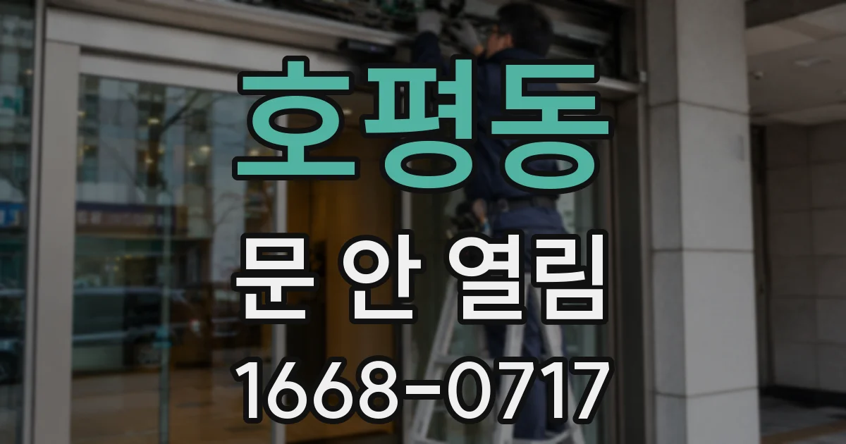 호평동 문 안 열림