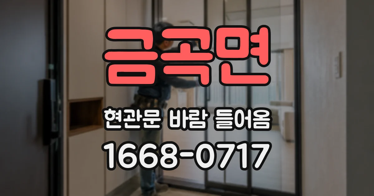 금곡면 현관문 바람 들어옴