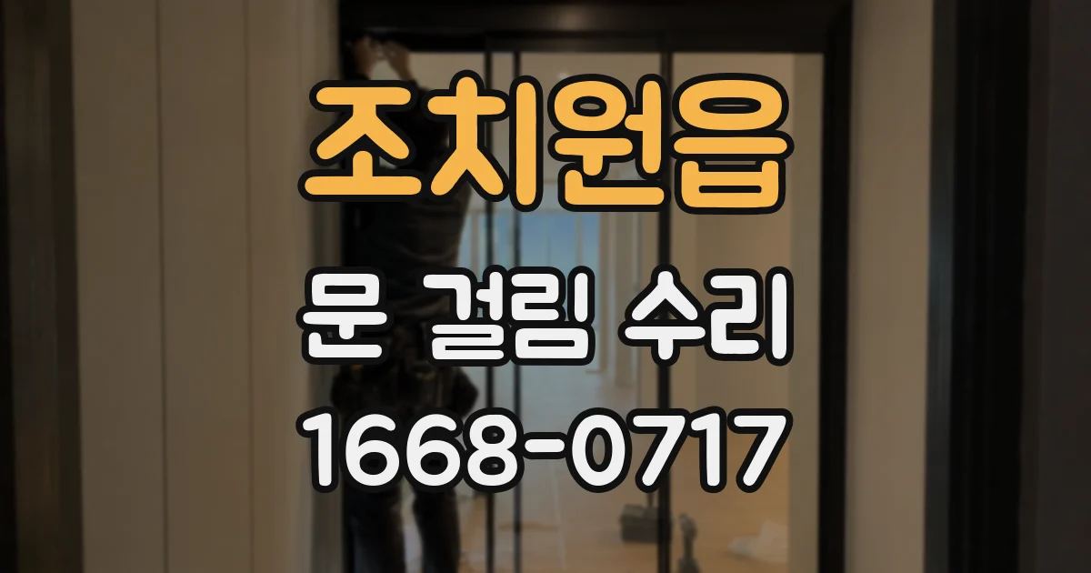 조치원읍 문 걸림 수리