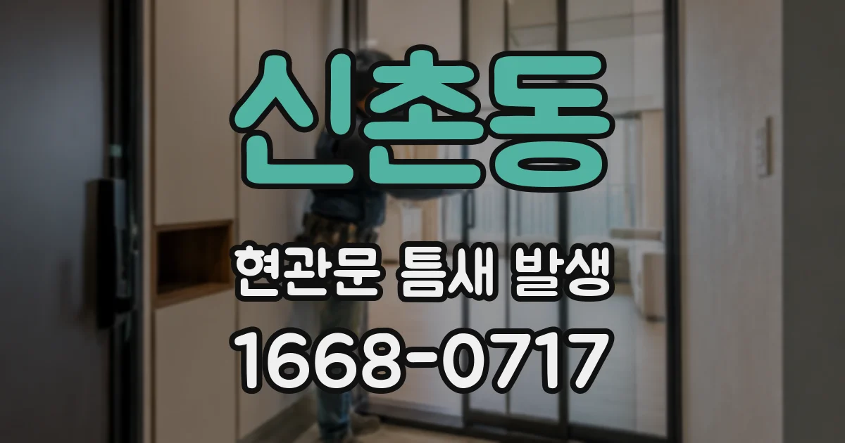신촌동 현관문 틈새 발생