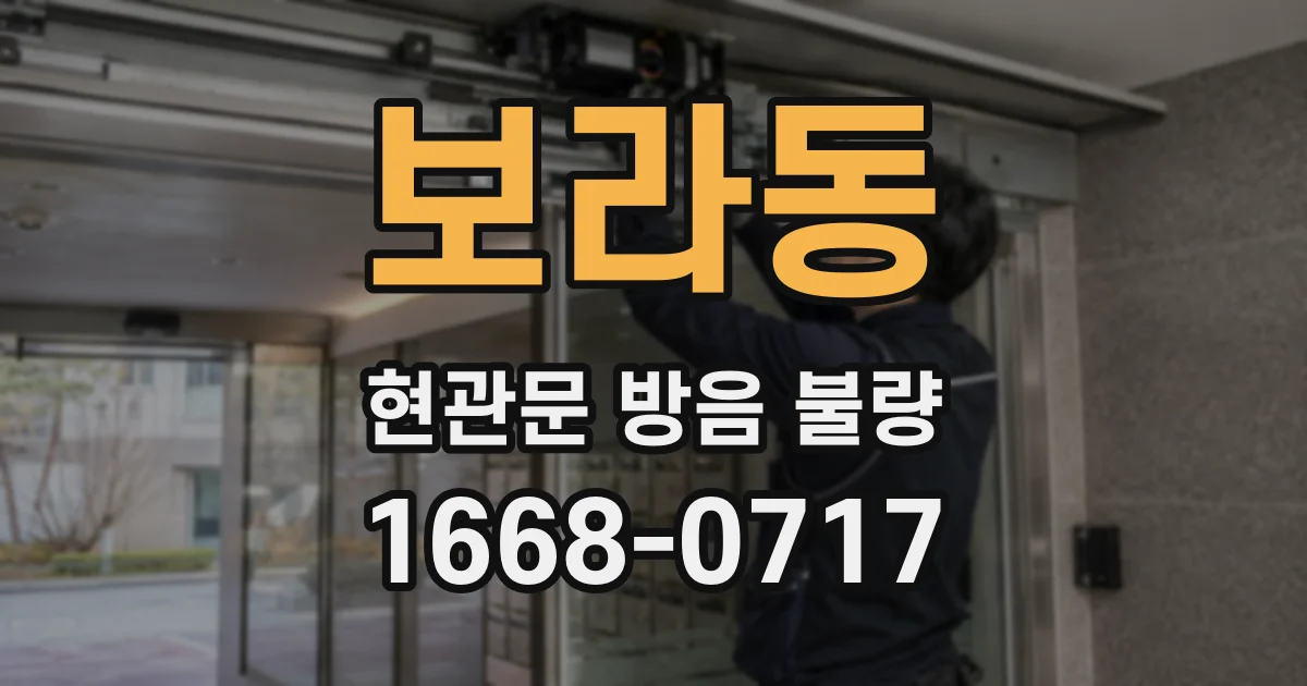 보라동 현관문 방음 불량