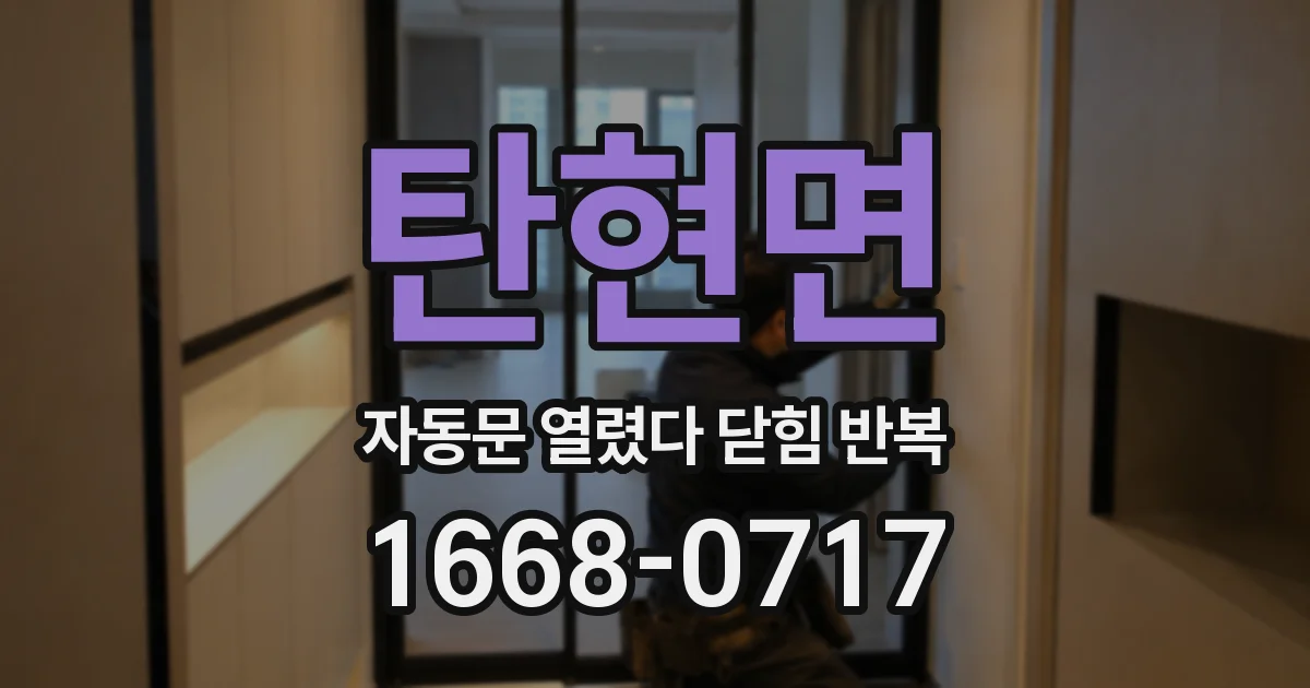 탄현면 자동문 열렸다 닫힘 반복