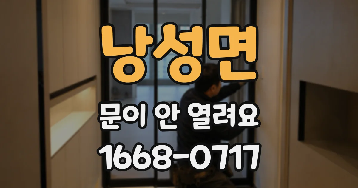 낭성면 문이 안 열려요