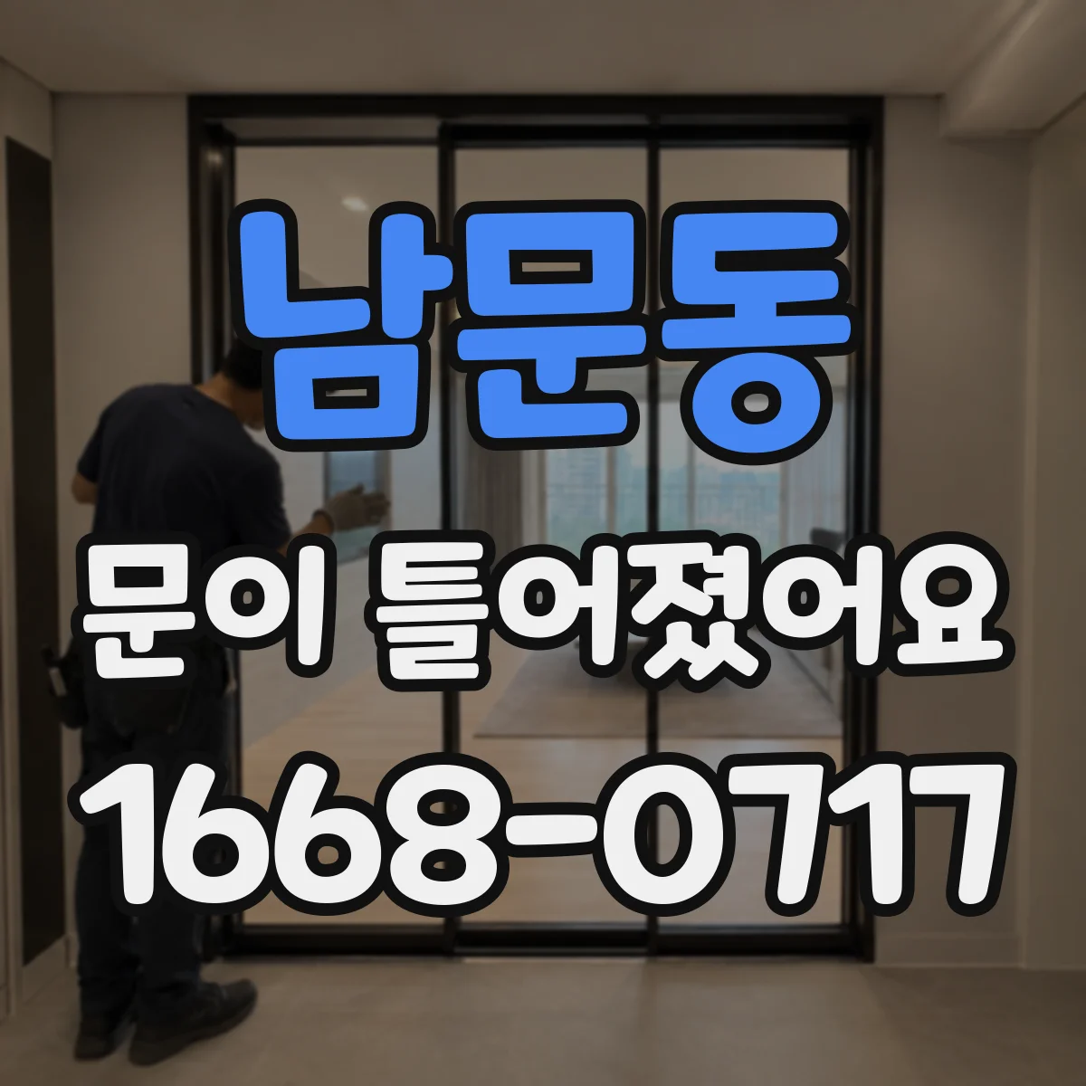남문동 문이 틀어졌어요