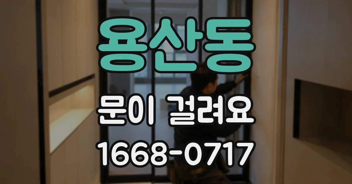 용산동 문이 걸려요