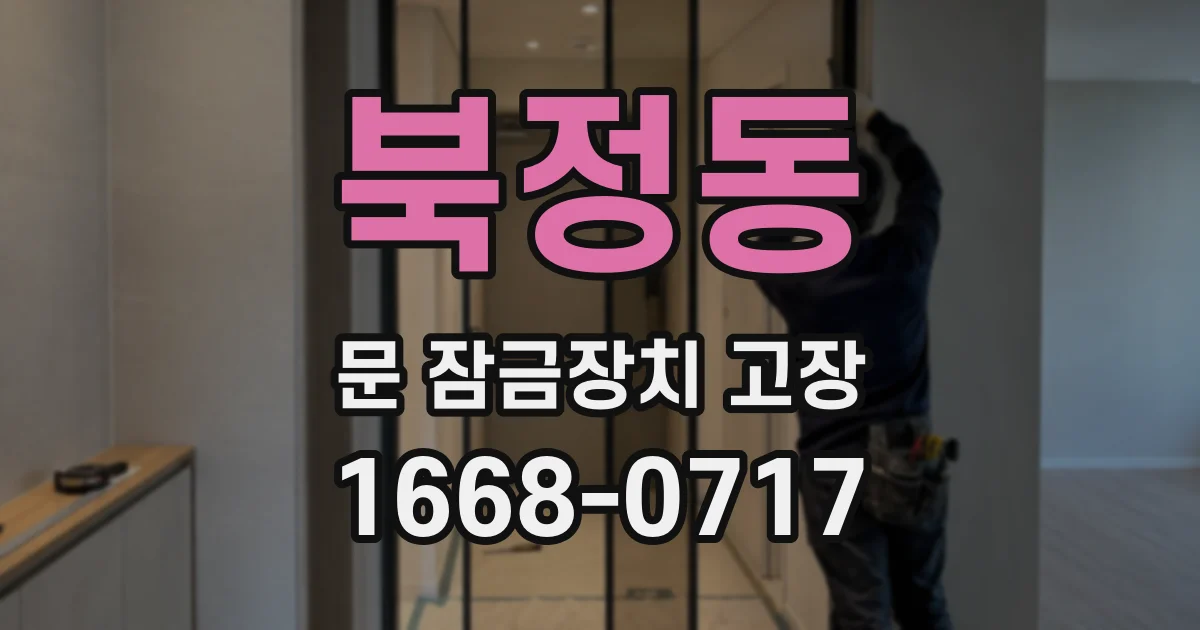북정동 문 잠금장치 고장