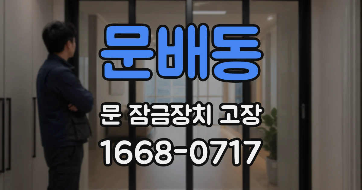 문배동 문 잠금장치 고장