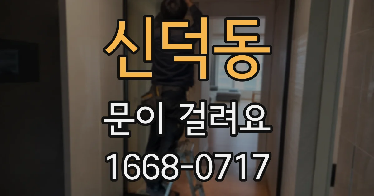 신덕동 문이 걸려요