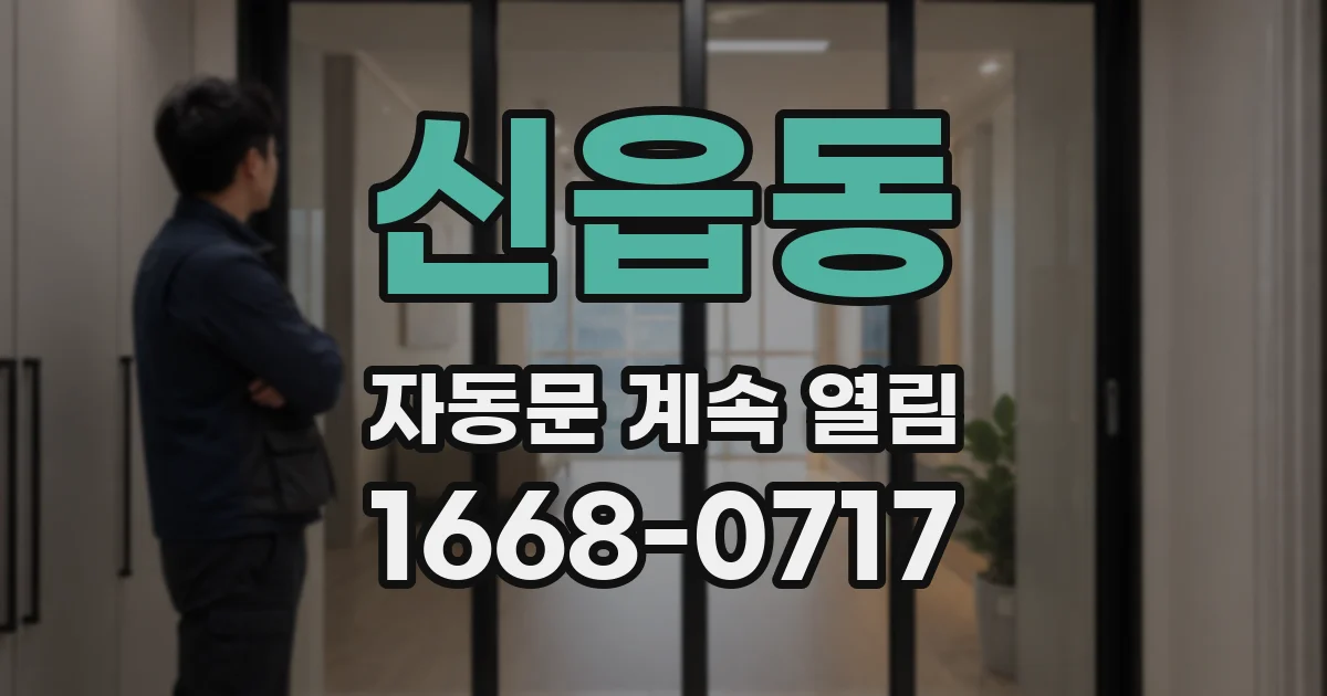 신읍동 자동문 계속 열림