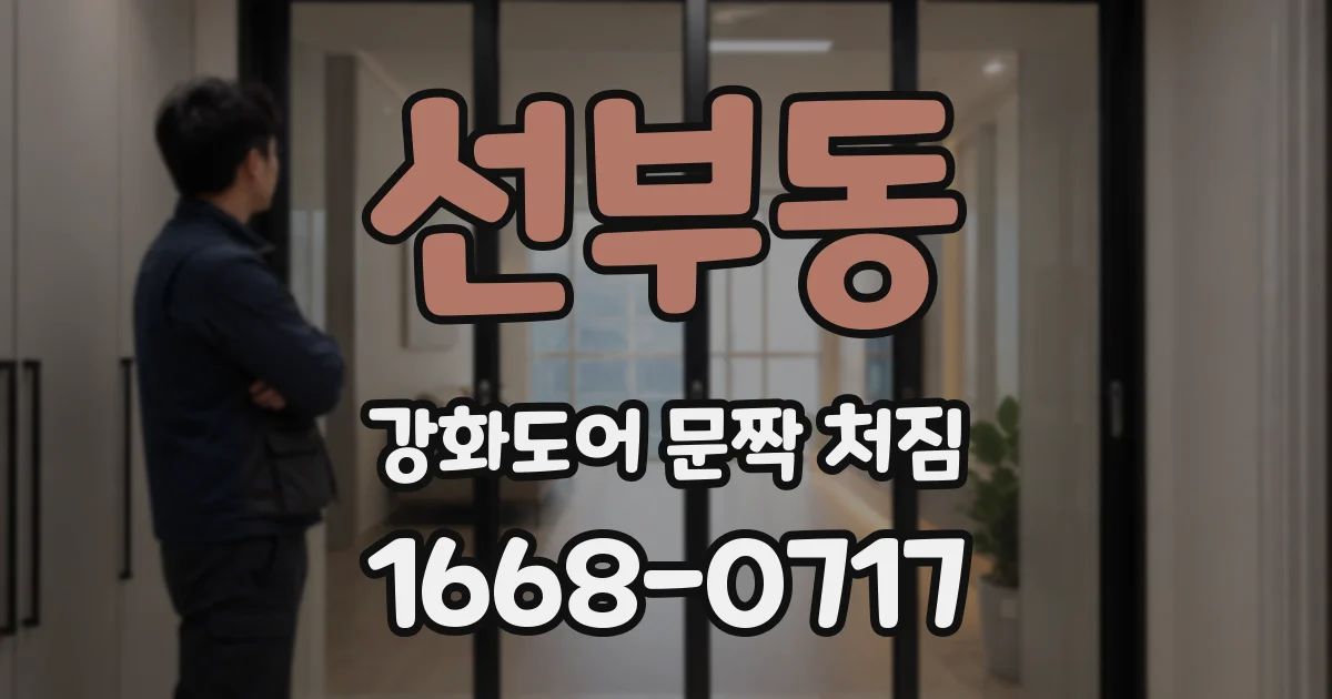 선부동 강화도어 문짝 처짐