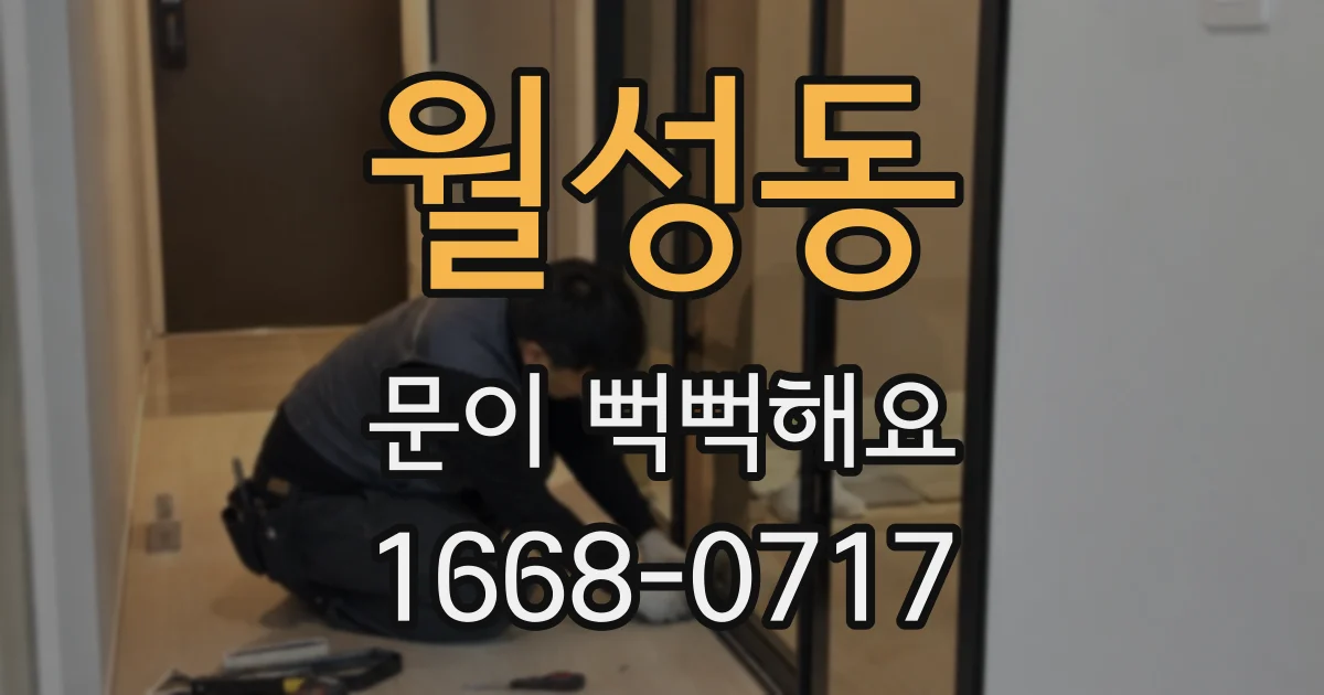 월성동 문이 뻑뻑해요