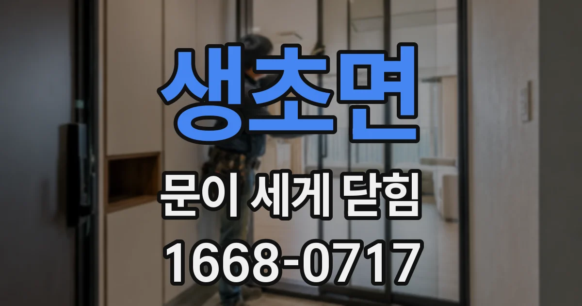 생초면 문이 세게 닫힘