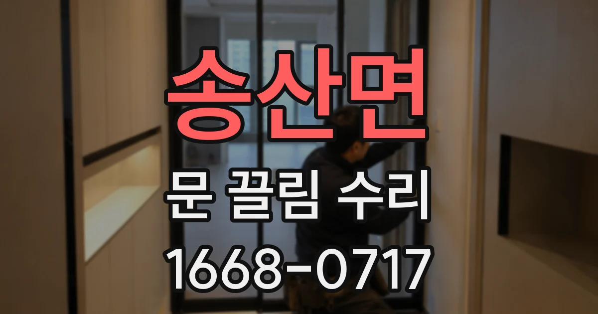 송산면 문 끌림 수리