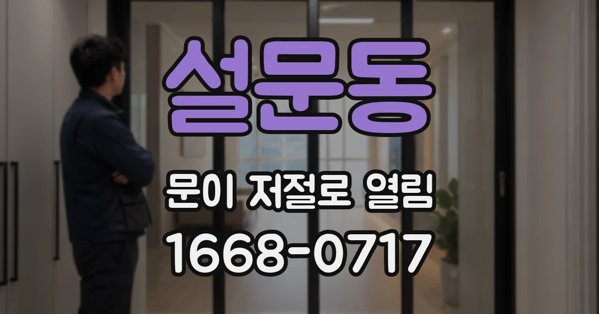 설문동 문이 저절로 열림