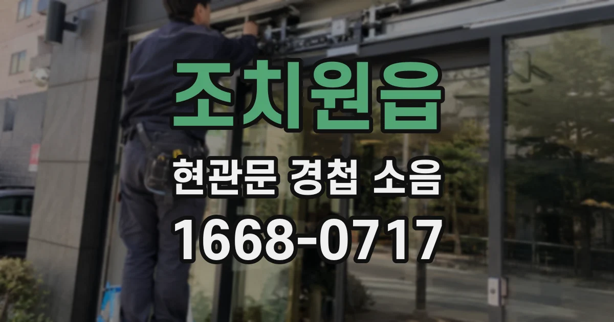 조치원읍 현관문 경첩 소음