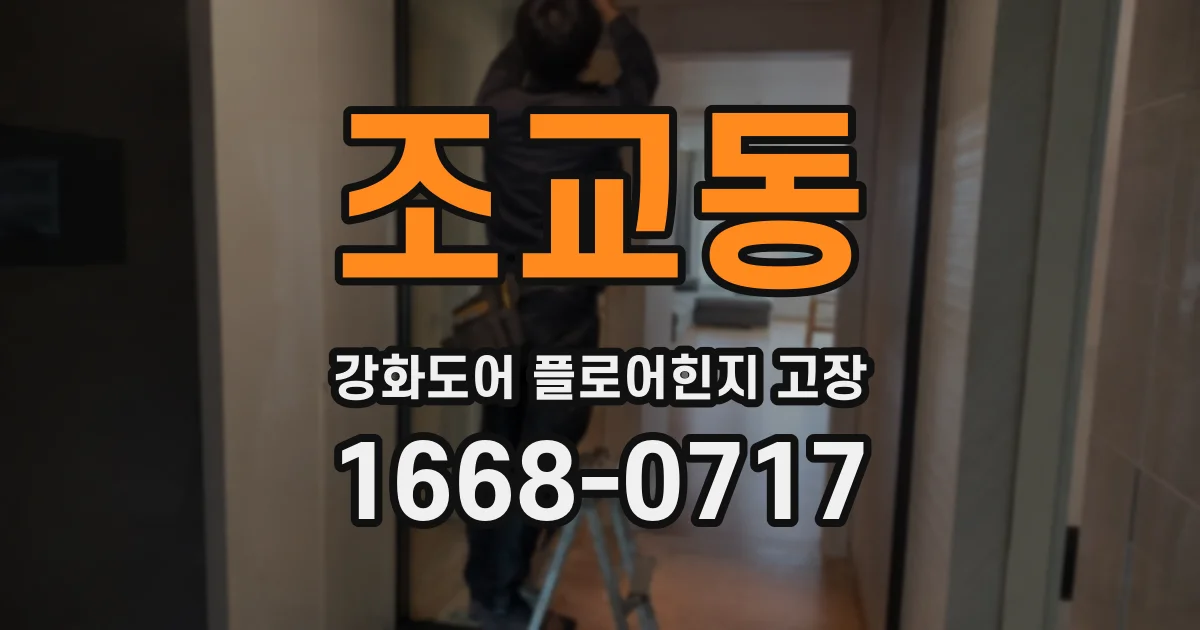 조교동 강화도어 플로어힌지 고장